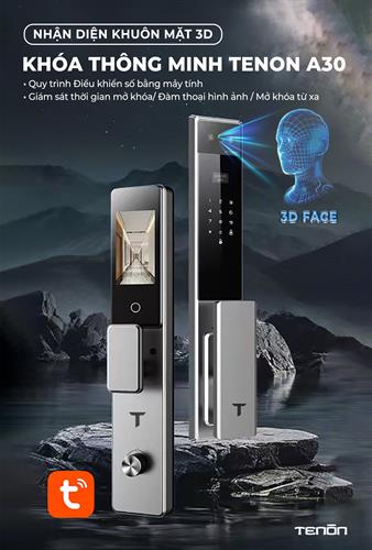 Khoá Thông Minh TENON A30 – QUẢN LÝ TỪ XA TIỆN LỢI, LINH HOẠT